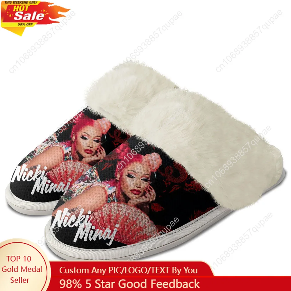 Hot Rapper N-Nicki Minaj Plush Slippers Keep Warm Shoes Mens Womens Home Cotton Bedroom Lightweight Slipper Custom Shoes
Hot Rapper N-Nicki Minaj Plush Slippers Keep Warm Shoes Mens Womens Home Cotton Bedroom Lightweight Slipper Custom Shoes