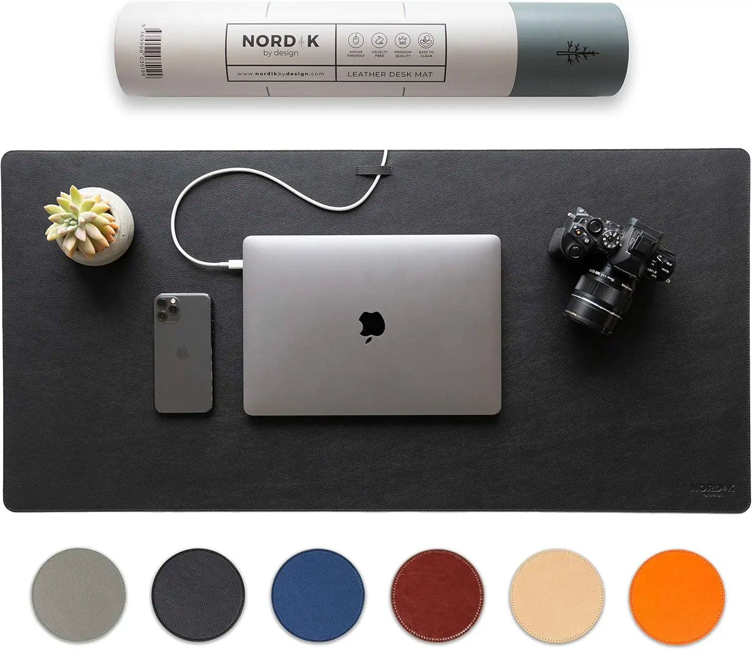 Leather Desk Mat Cable Organizer 35x17 inch, Vegan Leather Mouse Pad with Non-Slip Suede Base for Home Office
Leather Desk Mat Cable Organizer 35x17 inch, Vegan Leather Mouse Pad with Non-Slip Suede Base for Home Office