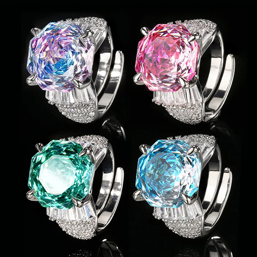Luxury 14MM Pink Quartz Aquamarine Tourmaline Rings for Women Party Fine Jewelry Accessories Statement Lady Anniversary Gift
Luxury 14MM Pink Quartz Aquamarine Tourmaline Rings for Women Party Fine Jewelry Accessories Statement Lady Anniversary Gift