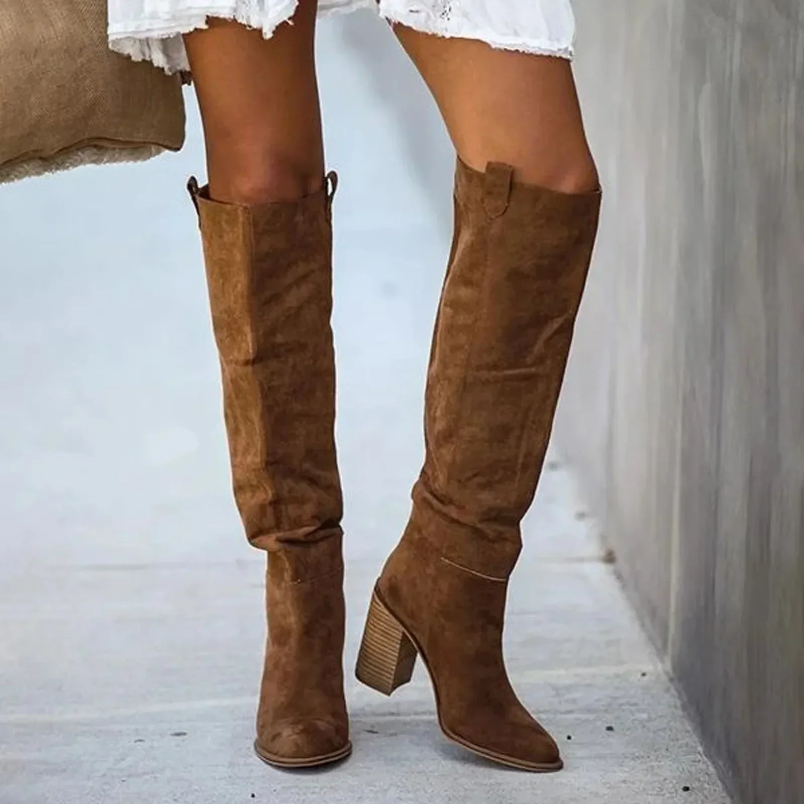 Women Fashion Casual Vintage Retro Long Knee-high Cowboy Boots Square Heel Shoes Boot Woman
Women Fashion Casual Vintage Retro Long Knee-high Cowboy Boots Square Heel Shoes Boot Woman