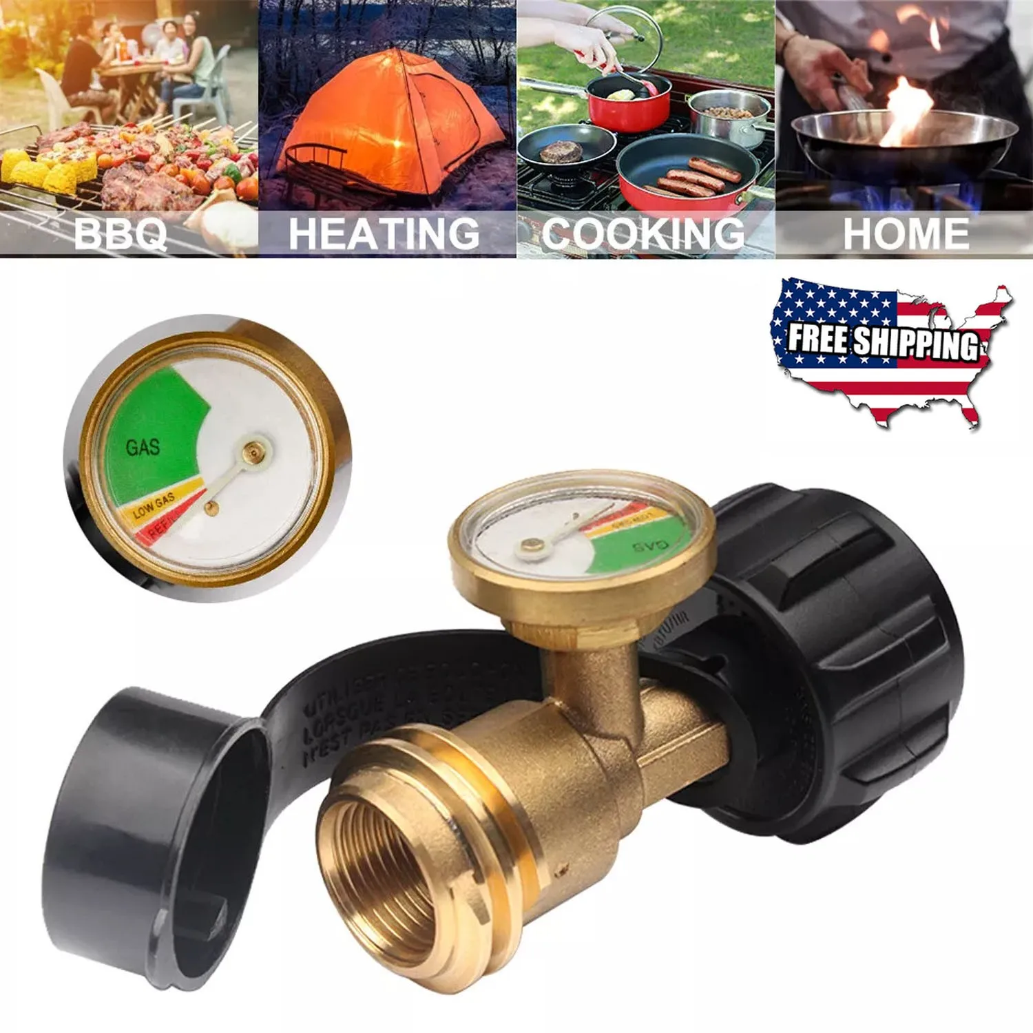 Propane Refill Adapter Gauge Fill 1Lb Bottle From 5-40Lb Tank
Propane Refill Adapter Gauge Fill 1Lb Bottle From 5-40Lb Tank