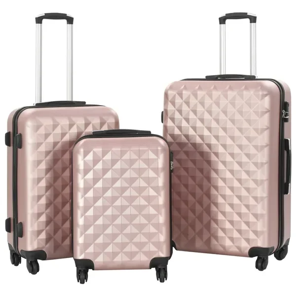 Rose Gold 3-Piece ABS Hardcase Trolley Luggage Set with Smooth Spinner Wheels Lightweight Travel Suitcase
Rose Gold 3-Piece ABS Hardcase Trolley Luggage Set with Smooth Spinner Wheels Lightweight Travel Suitcase