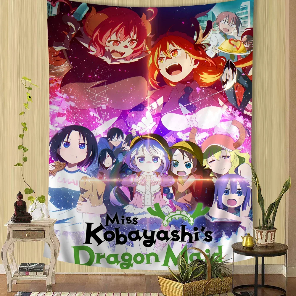 1PC Anime Miss Kobayashi's Dragon Maid Wall Tapestry Hanging Tarot Hippie Wall Rugs Dorm Wall Hanging Sheets
1PC Anime Miss Kobayashi's Dragon Maid Wall Tapestry Hanging Tarot Hippie Wall Rugs Dorm Wall Hanging Sheets