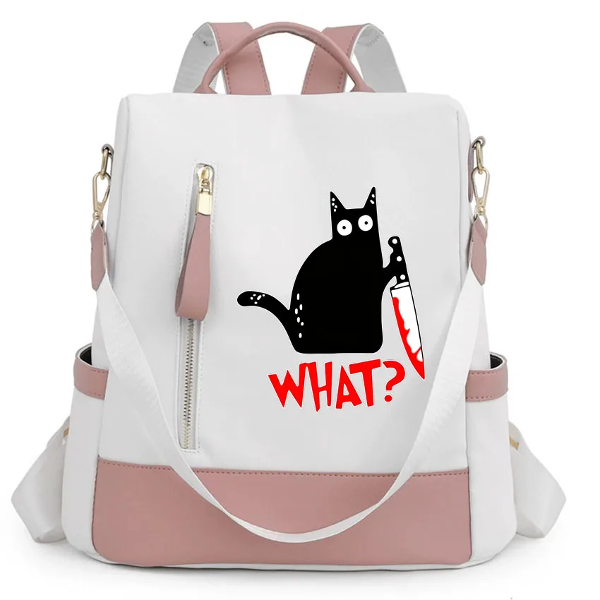 Waterproof Women Backpack Anti-theft Backpack Funny Knife Cat Cartoon Printed Fashion School Bags Female High Quality Backpacks
Waterproof Women Backpack Anti-theft Backpack Funny Knife Cat Cartoon Printed Fashion School Bags Female High Quality Backpacks