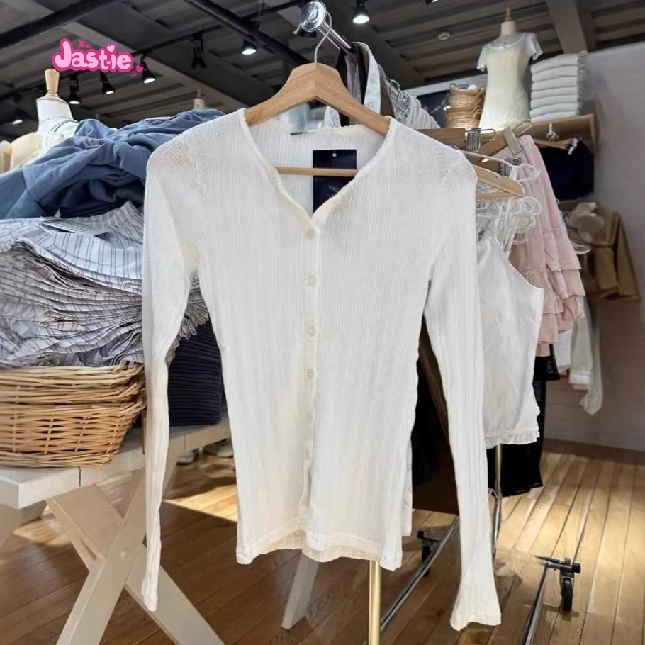 Sweet Chic Eyelets Белые женские куртки с кружевной отделкой и круглым вырезом Тонкие осенние пальто 2024 Новый хлопковый весенний тонкий топ с длинными рукавами для женщин
Sweet Chic Eyelets Белые женские куртки с кружевной отделкой и круглым вырезом Тонкие осенние пальто 2024 Новый хлопковый весенний тонкий топ с длинными рукавами для женщин