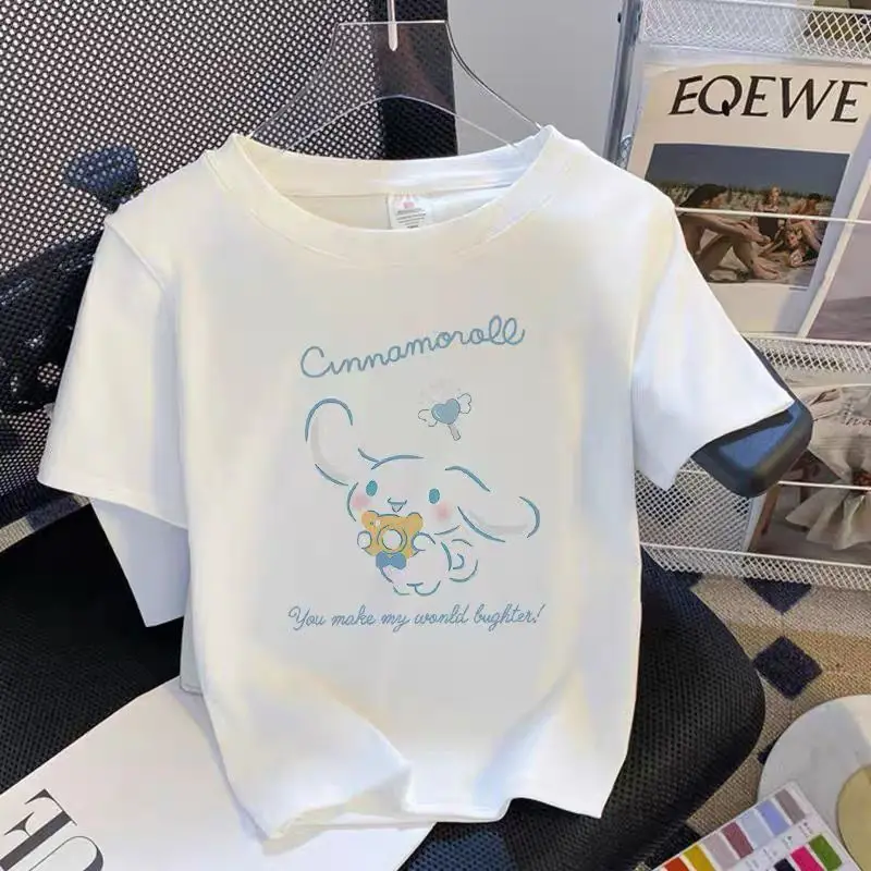 Summer Sweet Cinnamoroll Kuromi Anime Kawaii Sanrio Cotton Children Short Sleeve Clothes Cute My Melody T-Shirt Kids Toys
Summer Sweet Cinnamoroll Kuromi Anime Kawaii Sanrio Cotton Children Short Sleeve Clothes Cute My Melody T-Shirt Kids Toys
