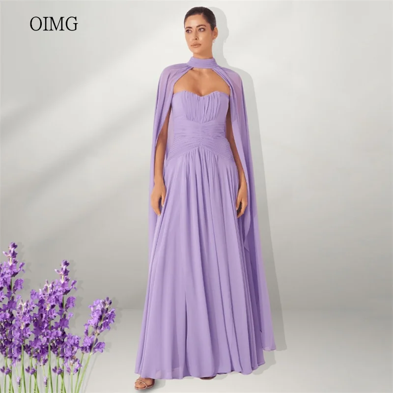 OIMG Graceful Lavender Cap Sleeves A Line Prom Gowns Chiffon Sweetheart Neck Party Gown Floor Length Evening Dress Customized
OIMG Graceful Lavender Cap Sleeves A Line Prom Gowns Chiffon Sweetheart Neck Party Gown Floor Length Evening Dress Customized