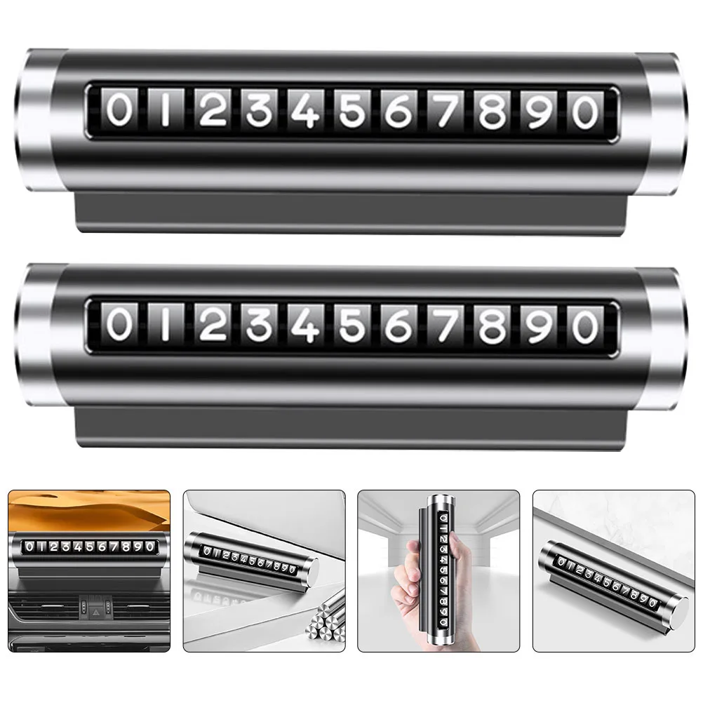 2Pcs Car Phone Rotatable Dashboard Accessory Temporary Parking Card Metal Craftsmanship Enlarge Widened Number
2Pcs Car Phone Rotatable Dashboard Accessory Temporary Parking Card Metal Craftsmanship Enlarge Widened Number