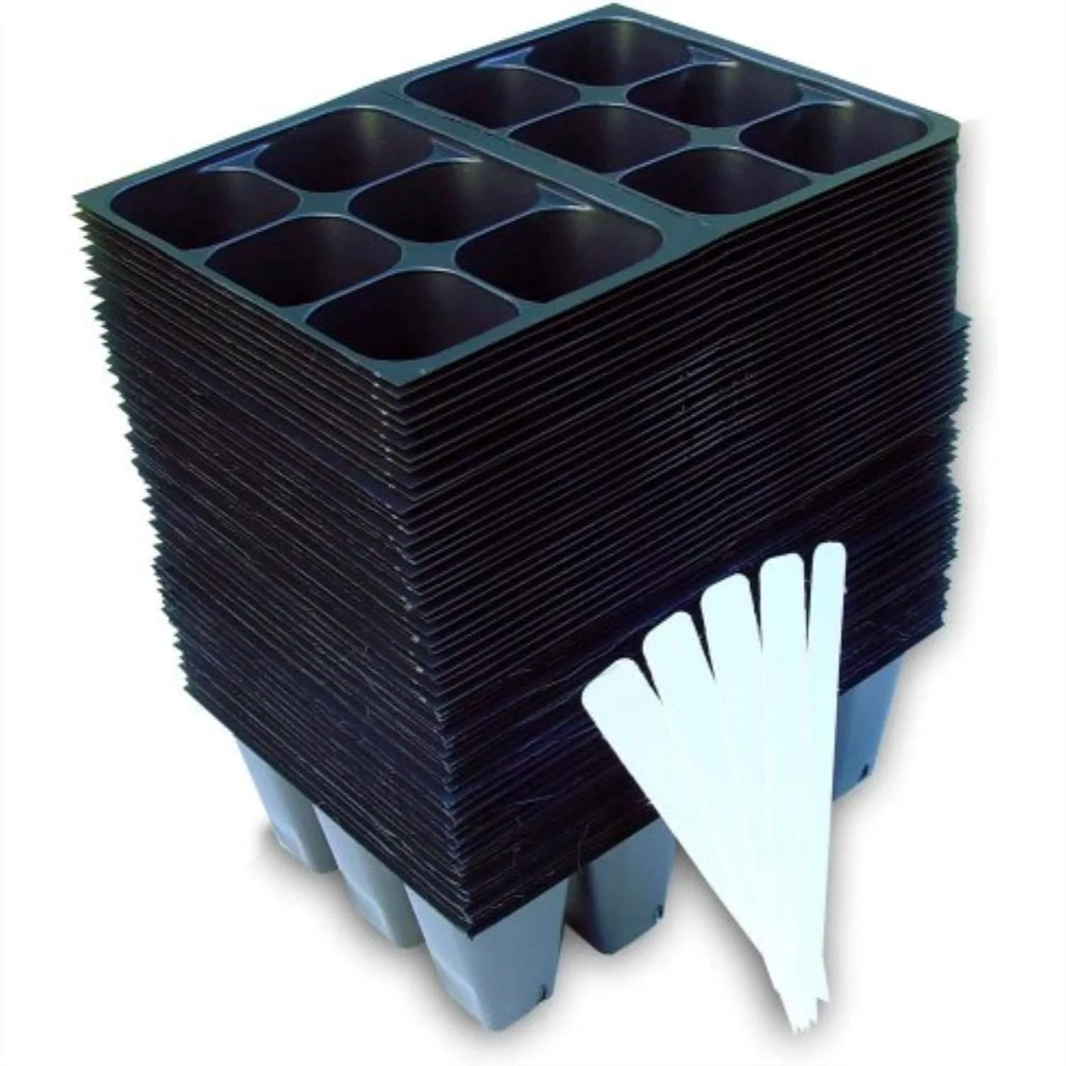 720 Cell Seedling Starter Trays with Drainage Holes, 120 Trays of 6 Cells Each, 5 Plant Labels for Indoor Outdoor Gardening
720 Cell Seedling Starter Trays with Drainage Holes, 120 Trays of 6 Cells Each, 5 Plant Labels for Indoor Outdoor Gardening
