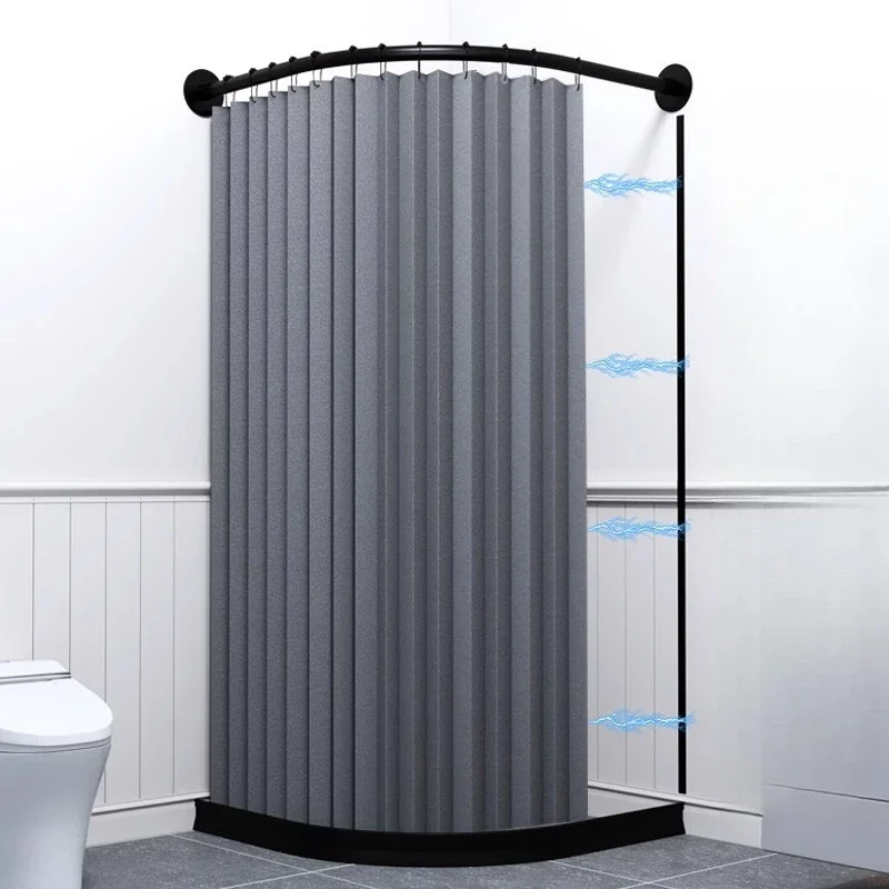 Toilet Non-porous Corner Magnetic Folding Invisible Shower Curtain Waterproof and Mildew-proof Thickened Shower Partition Screen
Toilet Non-porous Corner Magnetic Folding Invisible Shower Curtain Waterproof and Mildew-proof Thickened Shower Partition Screen