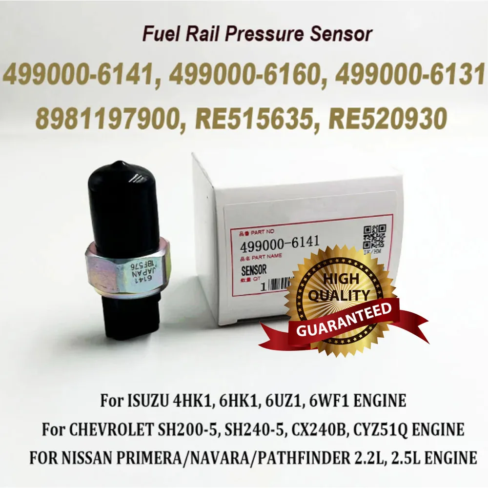 499000-6141 Fuel Rail Pressure Sensor 8981197900 RE515635 RE520930 For NISSAN ALMERA NAVARA PATHFINDER 2.2L 2.5L ENGINE
499000-6141 Fuel Rail Pressure Sensor 8981197900 RE515635 RE520930 For NISSAN ALMERA NAVARA PATHFINDER 2.2L 2.5L ENGINE