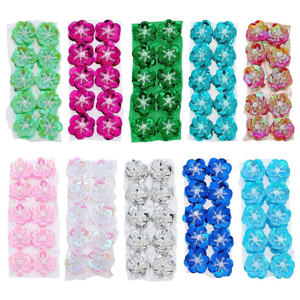 100Pcs 10 Colors Plastic Flower Sequins and Beads for Clothes Mixed Color 190x190x8mm 10pcs/color
100Pcs 10 Colors Plastic Flower Sequins and Beads for Clothes Mixed Color 190x190x8mm 10pcs/color