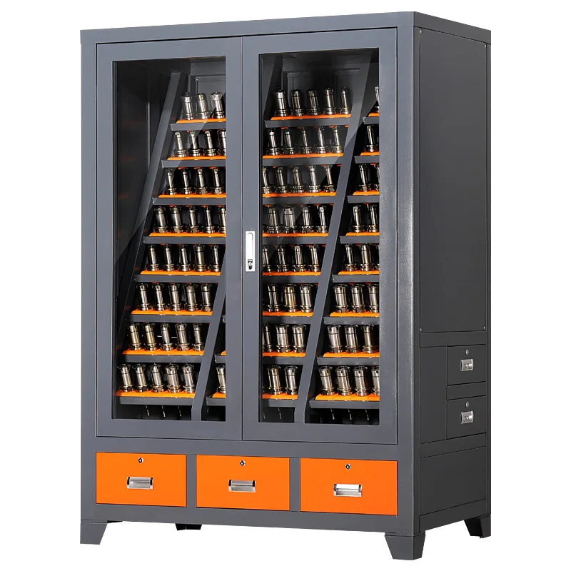 CNC Machining Center Tool Holder BT40 BT50 HSK63 Milling Cutter Cabinet Workshop
CNC Machining Center Tool Holder BT40 BT50 HSK63 Milling Cutter Cabinet Workshop