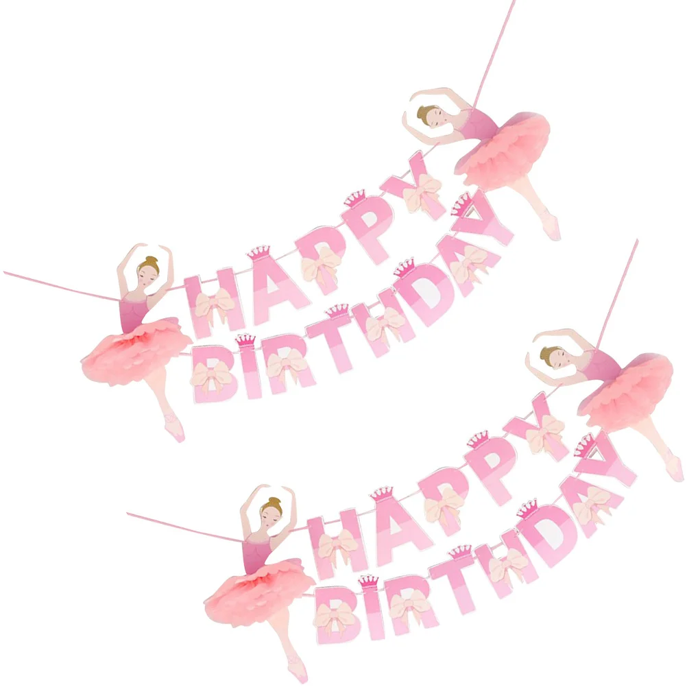 2Pcs Ballet Birthday Banner Ballerina Girl Party Hanging Decoration Kids Birthday Party Banner Supplies Pull Flag for Decor
2Pcs Ballet Birthday Banner Ballerina Girl Party Hanging Decoration Kids Birthday Party Banner Supplies Pull Flag for Decor