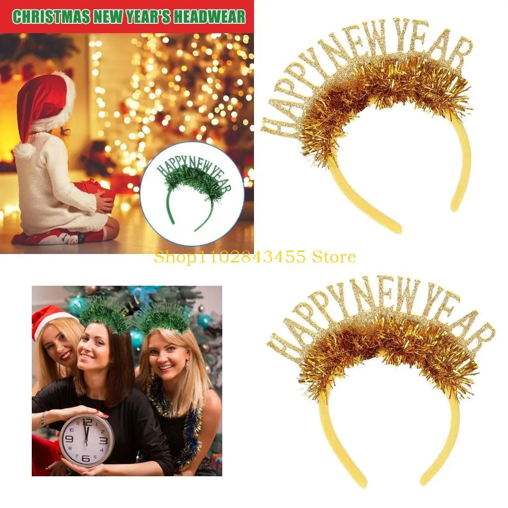 49MC Happy New Year Headband New Year Props Headwear Christmas Party Hairhoop Festival Celebration Sequined Party Headpiece
49MC Happy New Year Headband New Year Props Headwear Christmas Party Hairhoop Festival Celebration Sequined Party Headpiece