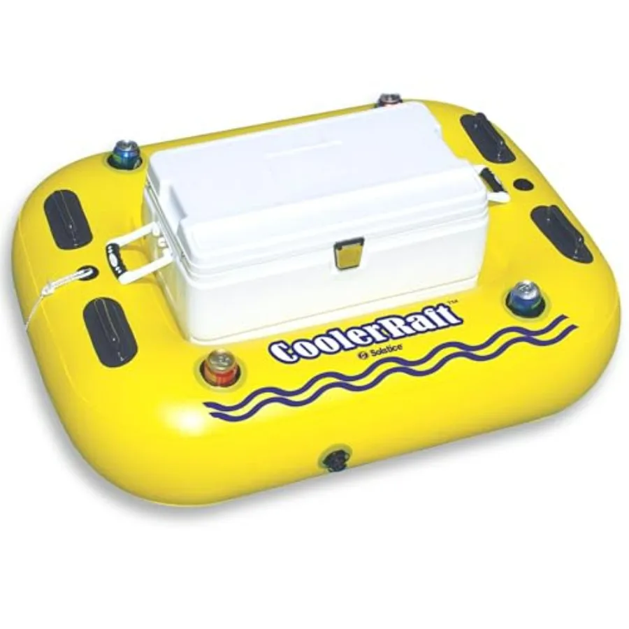 Pool, lake river inflatable tube float heavy-duty yellow material with grab handles, mesh base, cupholders, rope, cooler raft 5
Pool, lake river inflatable tube float heavy-duty yellow material with grab handles, mesh base, cupholders, rope, cooler raft 5