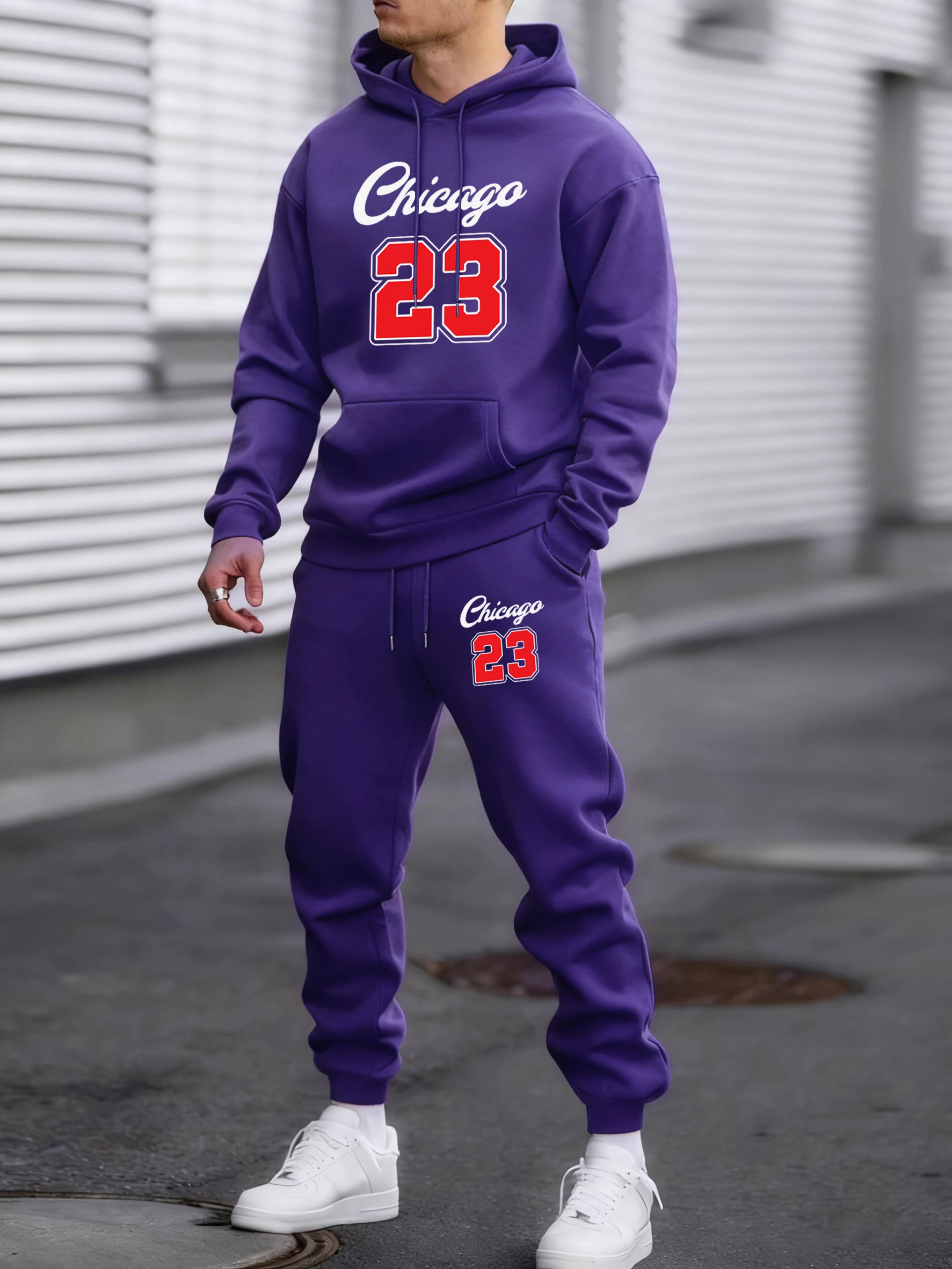 Chicago Number 23 Pattern Autumn Winter Fleece Men Hoodies Pants 2 Piece Set Loose Jogging Britches Basics All-Match Sweatshirt
Chicago Number 23 Pattern Autumn Winter Fleece Men Hoodies Pants 2 Piece Set Loose Jogging Britches Basics All-Match Sweatshirt