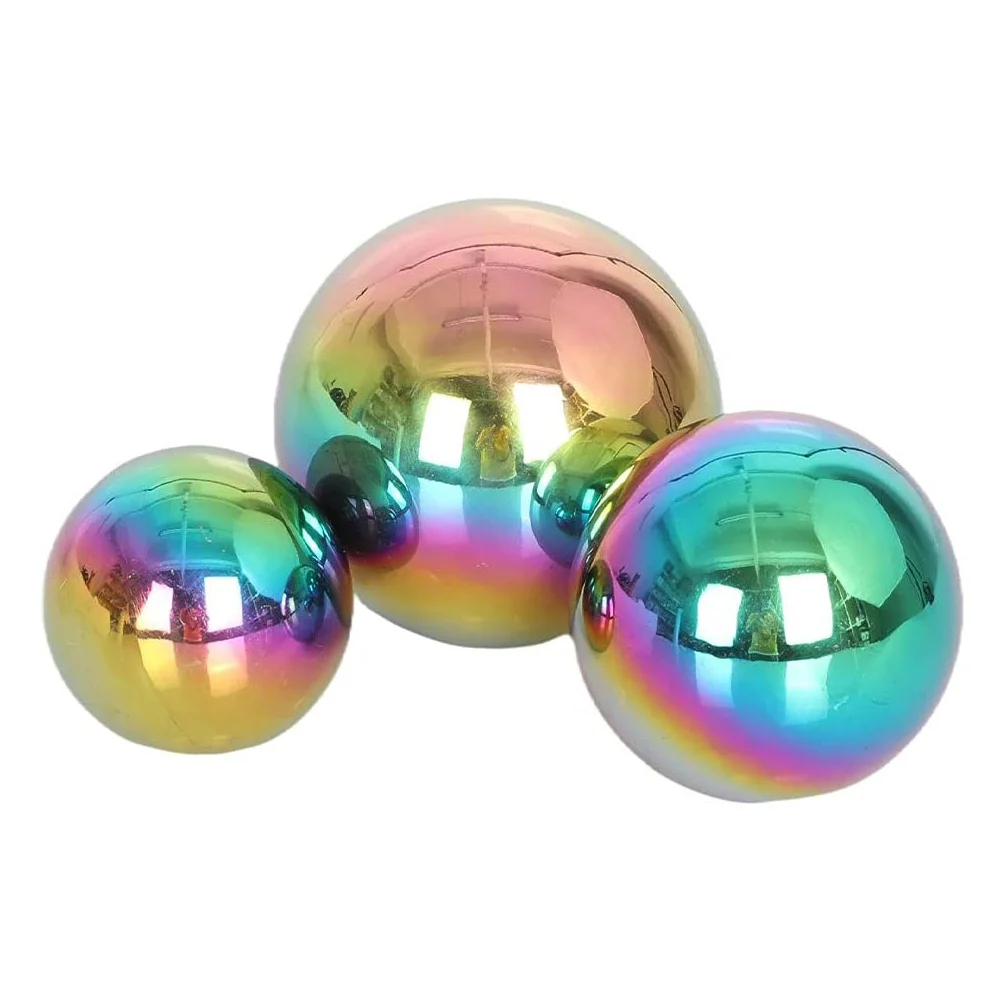 3pcs Colored Mirror Polished Balls Hollow Garden Reflective Stainless Steel Decorative Sphere for Home Office
3pcs Colored Mirror Polished Balls Hollow Garden Reflective Stainless Steel Decorative Sphere for Home Office
