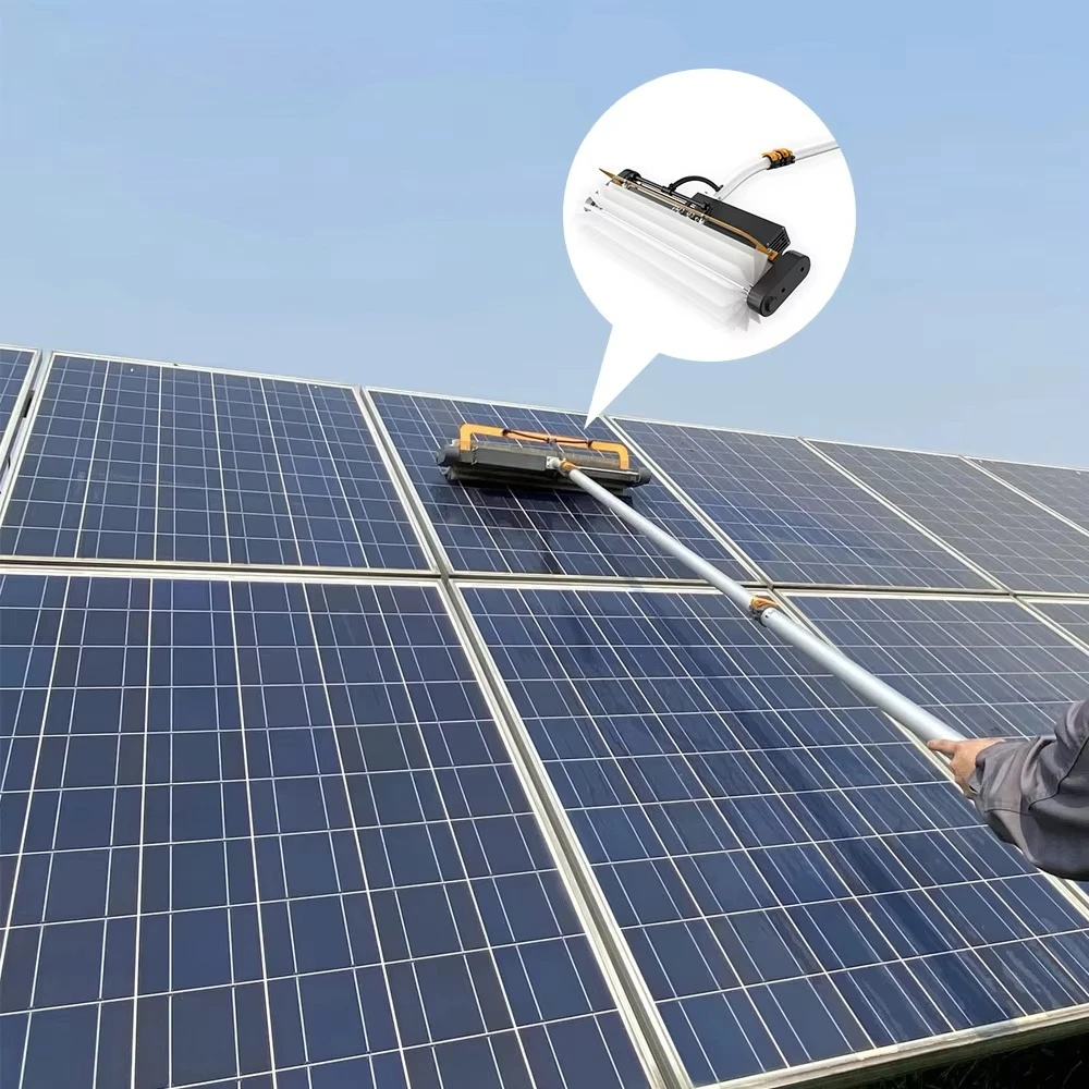 Dry/Water Solar Panel Cleaning Machine with Rotating Brush for Solar Cleaning Systems
Dry/Water Solar Panel Cleaning Machine with Rotating Brush for Solar Cleaning Systems