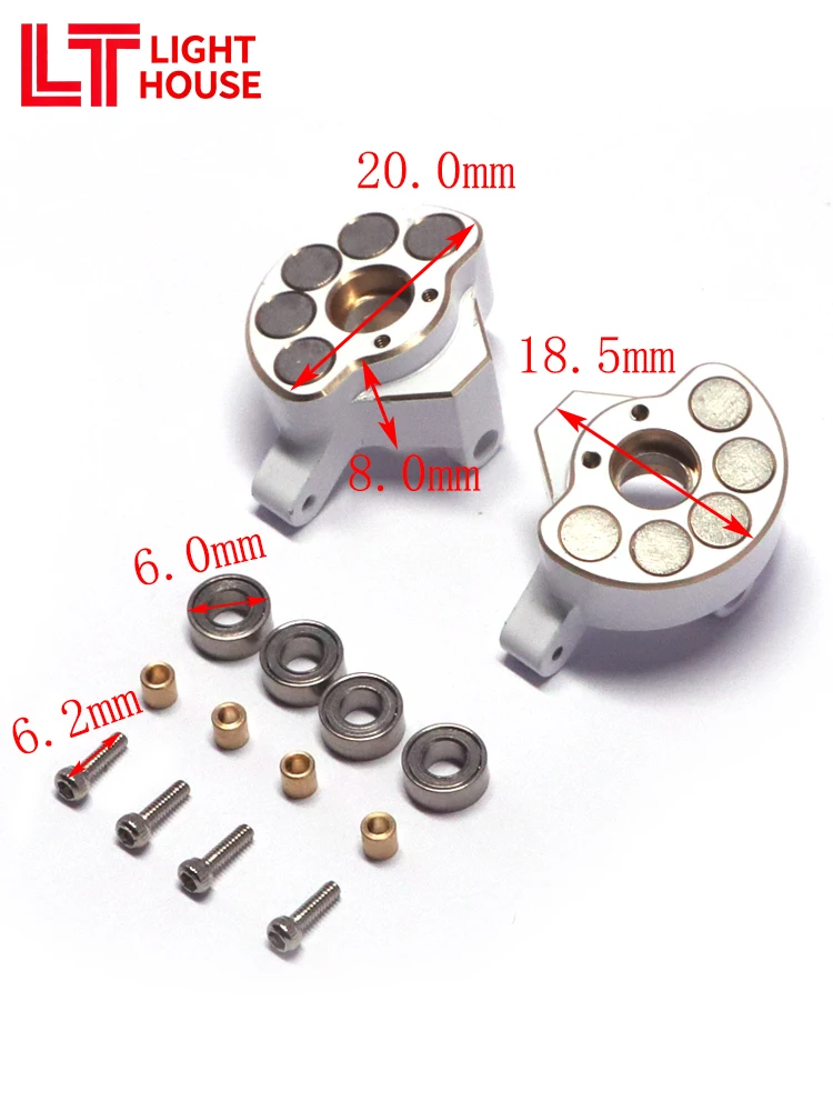 LIGHT HOUSE Tungsten Steel & Brass Front Steering Knuckle RC Axle Counterweights for Axial SCX24 AX24 1/24 Upgrade Parts
LIGHT HOUSE Tungsten Steel & Brass Front Steering Knuckle RC Axle Counterweights for Axial SCX24 AX24 1/24 Upgrade Parts