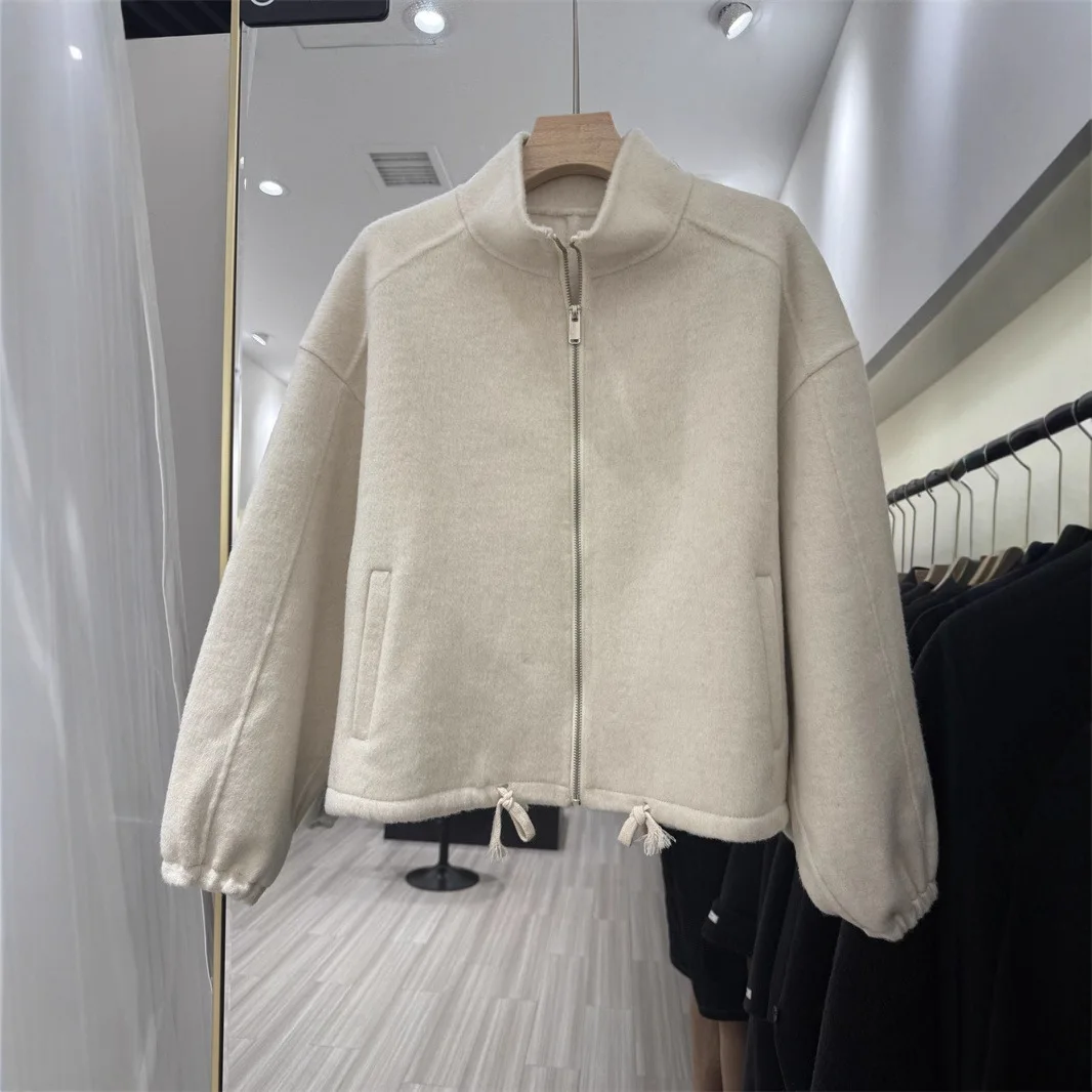 Двустороннее шерстяное пальто с воротником-стойкой на молнии, женская верхняя одежда, верхняя одежда из Thiened Long Sve Color Other Material
Двустороннее шерстяное пальто с воротником-стойкой на молнии, женская верхняя одежда, верхняя одежда из Thiened Long Sve Color Other Material