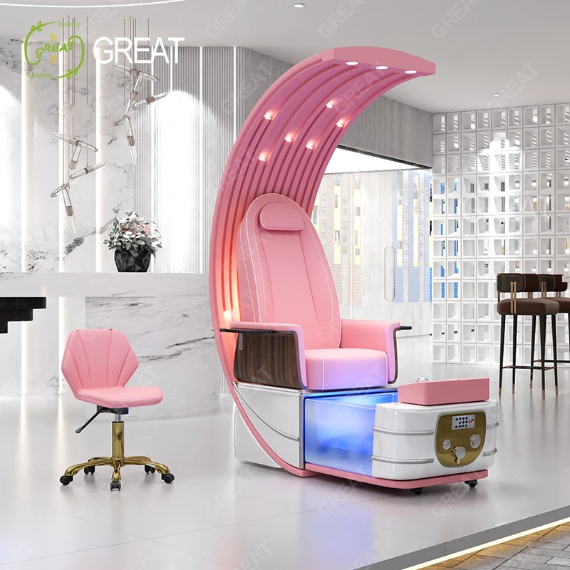 Original Design Electric Massage Nail Salon Foot Spa Chair Adjustable Removing Moon Shaped Pedicure Chair with Jet Pump
Original Design Electric Massage Nail Salon Foot Spa Chair Adjustable Removing Moon Shaped Pedicure Chair with Jet Pump