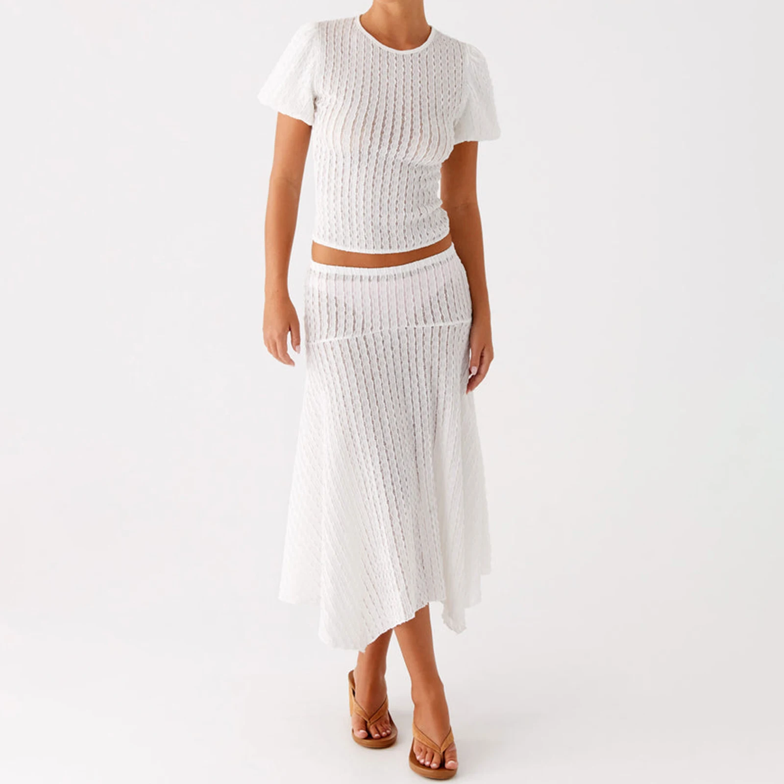 hirigin Women Summer Outfits Solid Colors Crop T-Shirts and Elastic Irregular Skirt Set for Streetwear Y2K Aesthetic Clothes
hirigin Women Summer Outfits Solid Colors Crop T-Shirts and Elastic Irregular Skirt Set for Streetwear Y2K Aesthetic Clothes