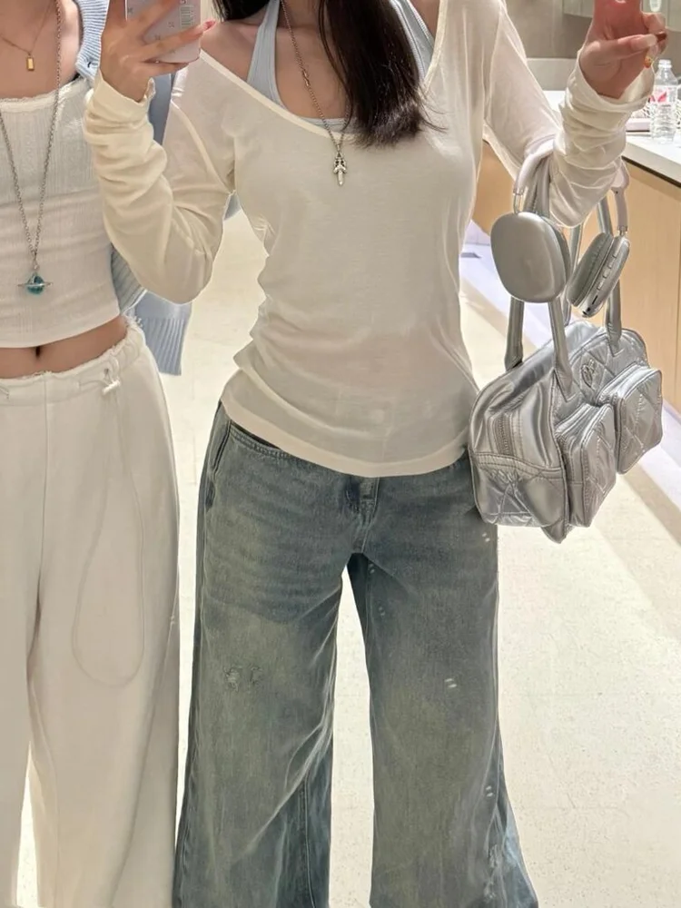 Джинсы с низкой талией Y2K, женская осенняя одежда, эластичная талия на шнурке, свободная посадка, женская джинсовая мода, удобные базовые
Джинсы с низкой талией Y2K, женская осенняя одежда, эластичная талия на шнурке, свободная посадка, женская джинсовая мода, удобные базовые