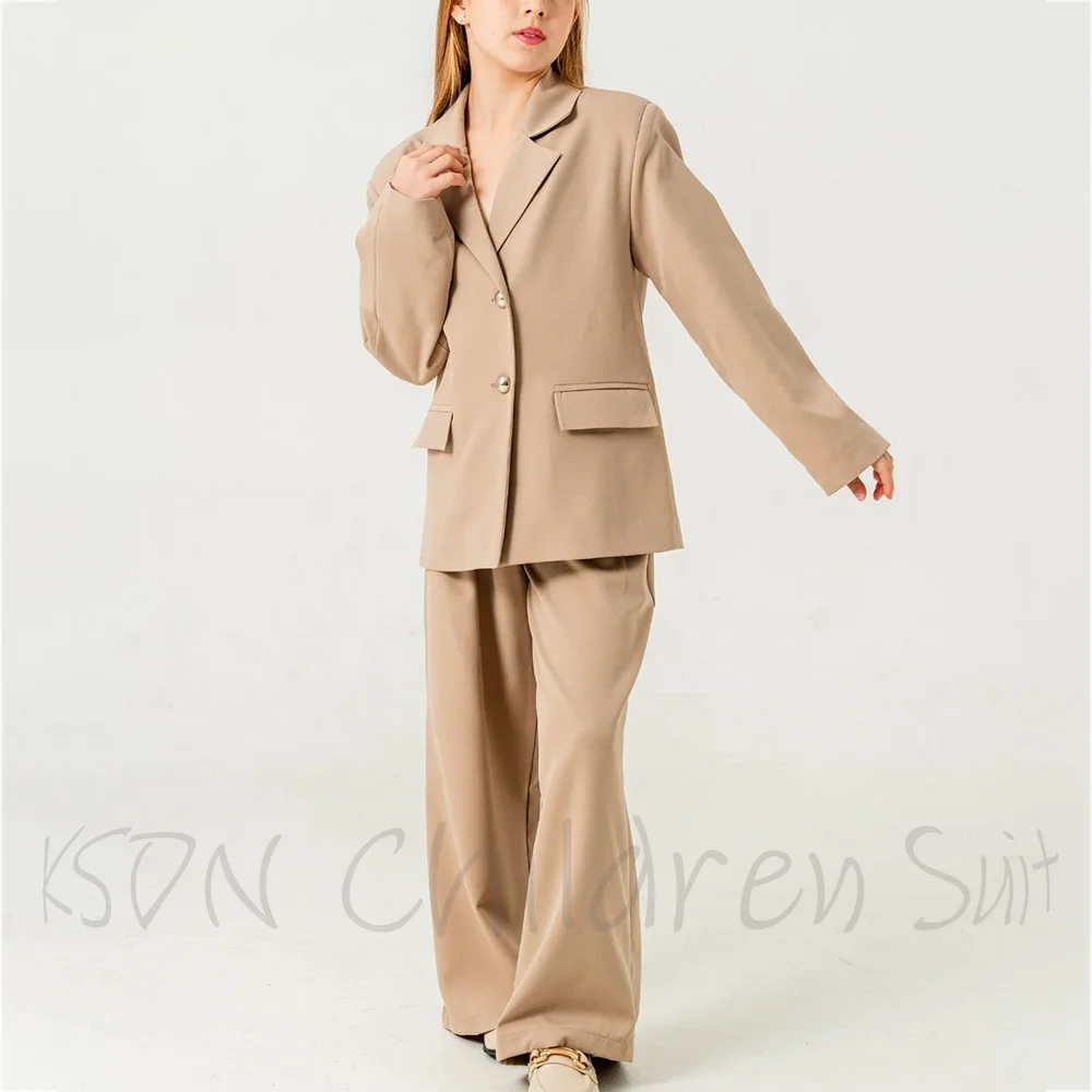 Elegant Girl Suits Holiday Costume Casual Fashion Single Breasted Solid Color Customized Child Girls Outfit Sets(Blazer+Pants)
Elegant Girl Suits Holiday Costume Casual Fashion Single Breasted Solid Color Customized Child Girls Outfit Sets(Blazer+Pants)