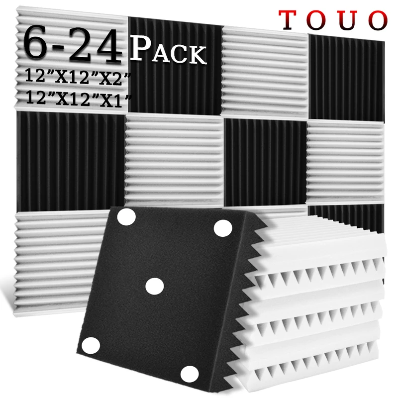 TOUO Acoustic Foam Panels Sound Absorbing 6-24 Pcs Studio Wall Acoustic Treatment For Music Sound Absorbing Material Sponge Pad
TOUO Acoustic Foam Panels Sound Absorbing 6-24 Pcs Studio Wall Acoustic Treatment For Music Sound Absorbing Material Sponge Pad