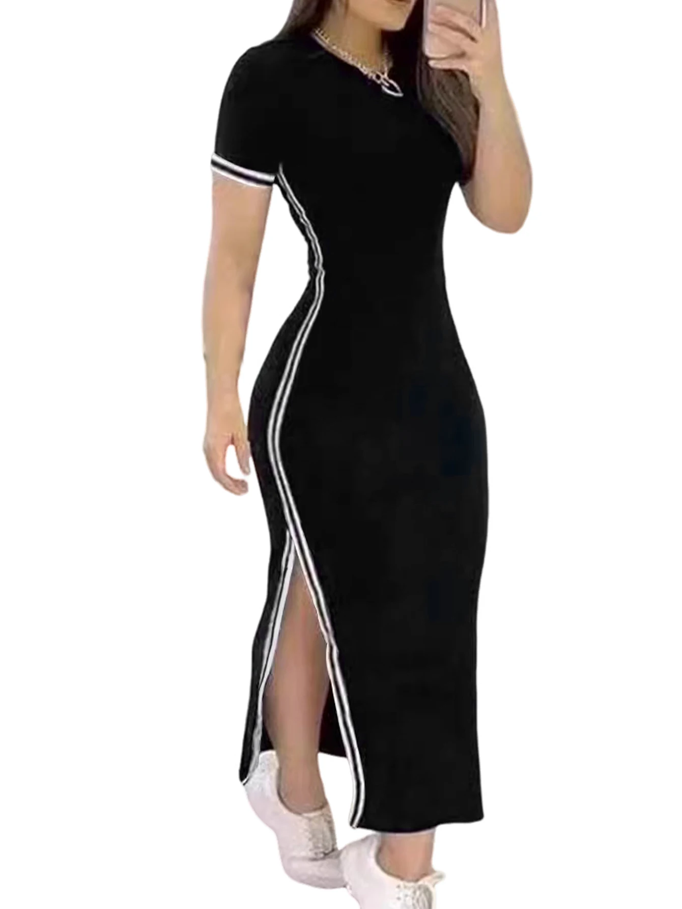 Women Bodycon Dress Short Sleeve Women Dress Vestidos Slim Long Dress Female Clothing Party Outfits Summer
Women Bodycon Dress Short Sleeve Women Dress Vestidos Slim Long Dress Female Clothing Party Outfits Summer