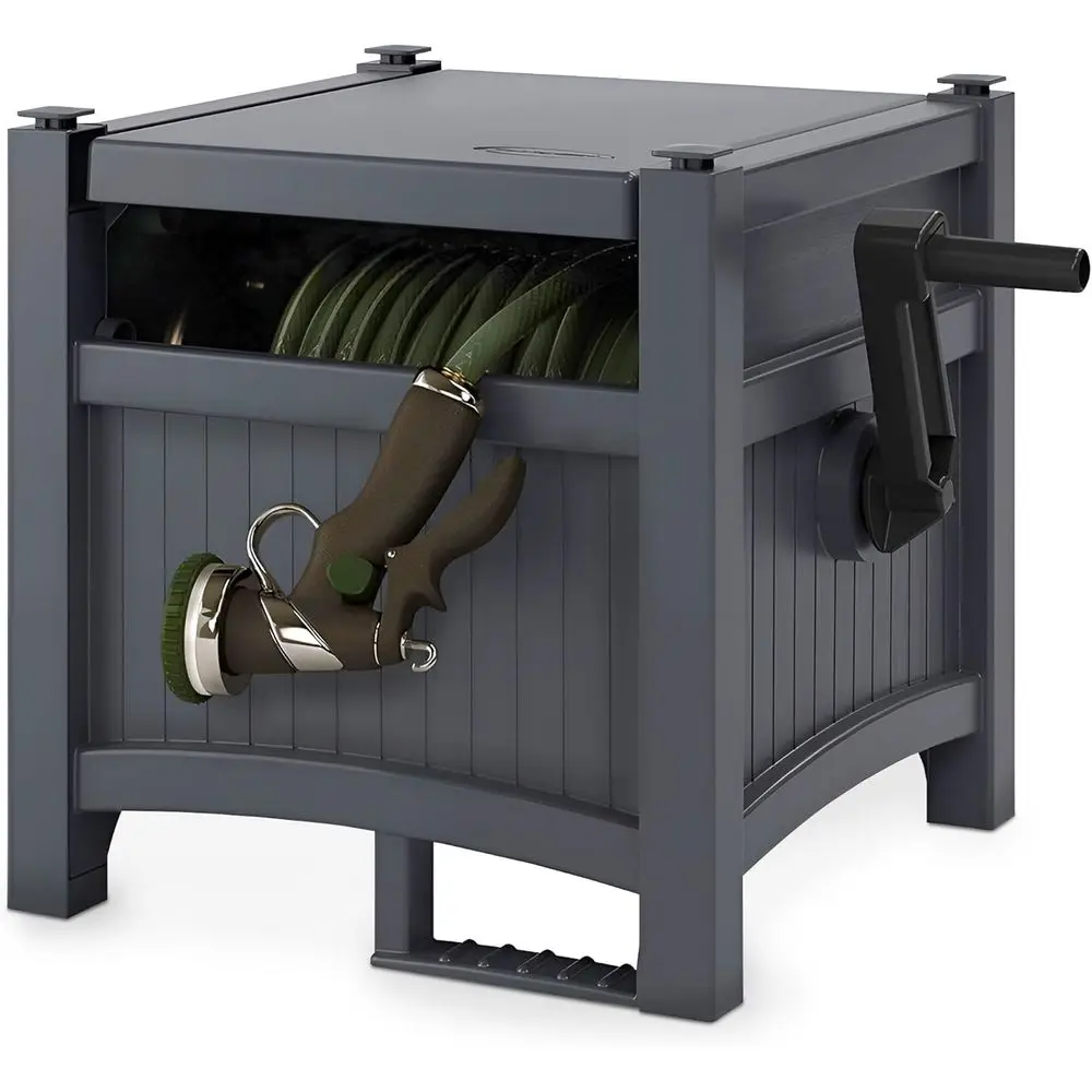 Resin Outdoor Storage Box for 100ft 5/8 Vinyl Water Hose - Grey, No Assembly Needed
Resin Outdoor Storage Box for 100ft 5/8 Vinyl Water Hose - Grey, No Assembly Needed