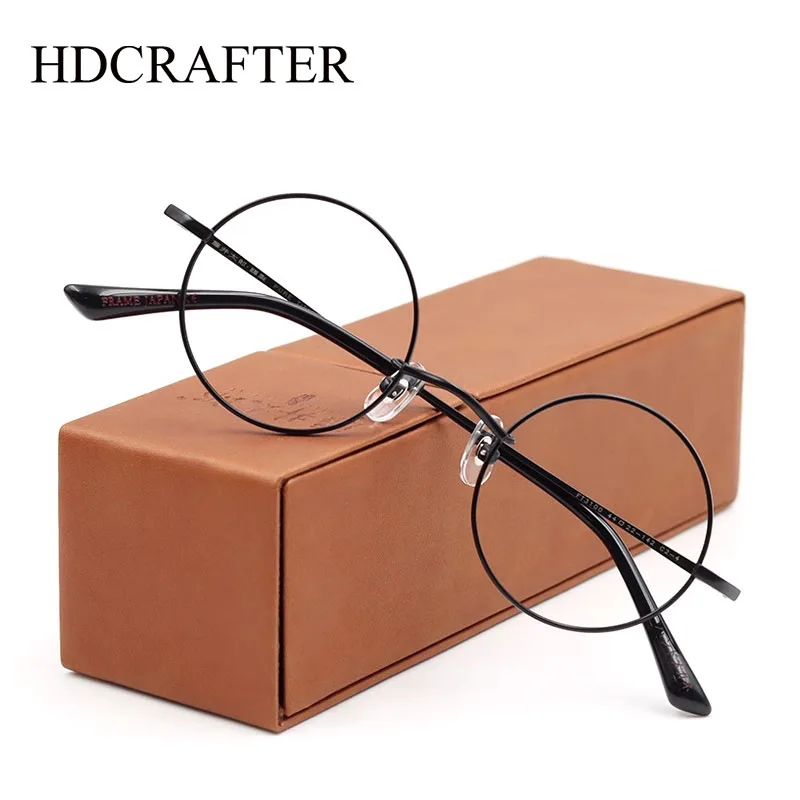 HDCRAFTER High Quality Ultra-light Men Women Glasses Frame Pure Titanium Prescription Round Frames Eyewear Myopia Reading FT3100
HDCRAFTER High Quality Ultra-light Men Women Glasses Frame Pure Titanium Prescription Round Frames Eyewear Myopia Reading FT3100