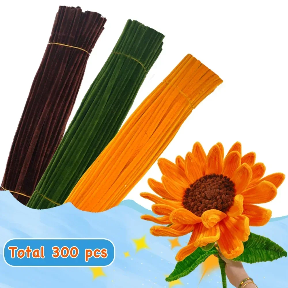 100/300pcs Pipe Cleaners Chenille Stem Craft Flower Supplies, 3 Colors Pipe Cleaners Set for DIY Art and Craft Decorations
100/300pcs Pipe Cleaners Chenille Stem Craft Flower Supplies, 3 Colors Pipe Cleaners Set for DIY Art and Craft Decorations