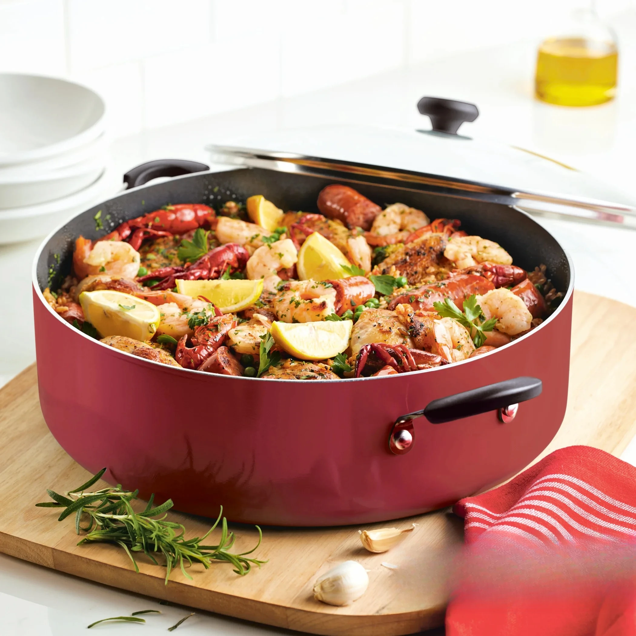 14" Nonstick Pan, Large Cookware with Lid, Heats Fast and Evenly for the Family Kitchen
14" Nonstick Pan, Large Cookware with Lid, Heats Fast and Evenly for the Family Kitchen