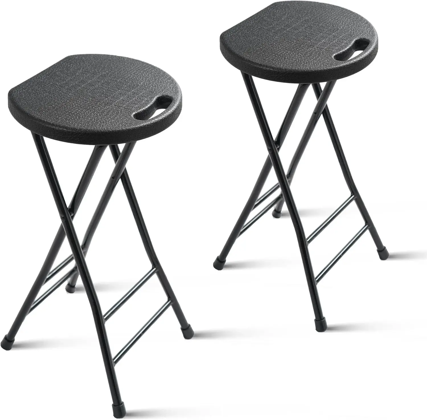 24-inch folding stool with handle, non-slip foot folding bar stool, 600 lb capacity, (13 "x 11.5" x 24")
24-inch folding stool with handle, non-slip foot folding bar stool, 600 lb capacity, (13 "x 11.5" x 24")