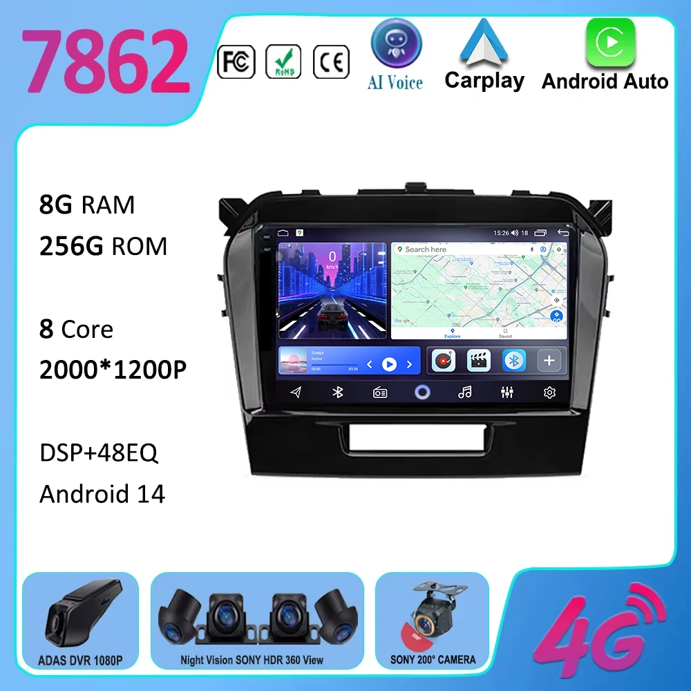 For Suzuki Vitara 2017-2020 Car Dvd Android Auto Radio Unit Multimedia Player GPS Navigation No 2din DVD 4G Carplay Android auto
For Suzuki Vitara 2017-2020 Car Dvd Android Auto Radio Unit Multimedia Player GPS Navigation No 2din DVD 4G Carplay Android auto