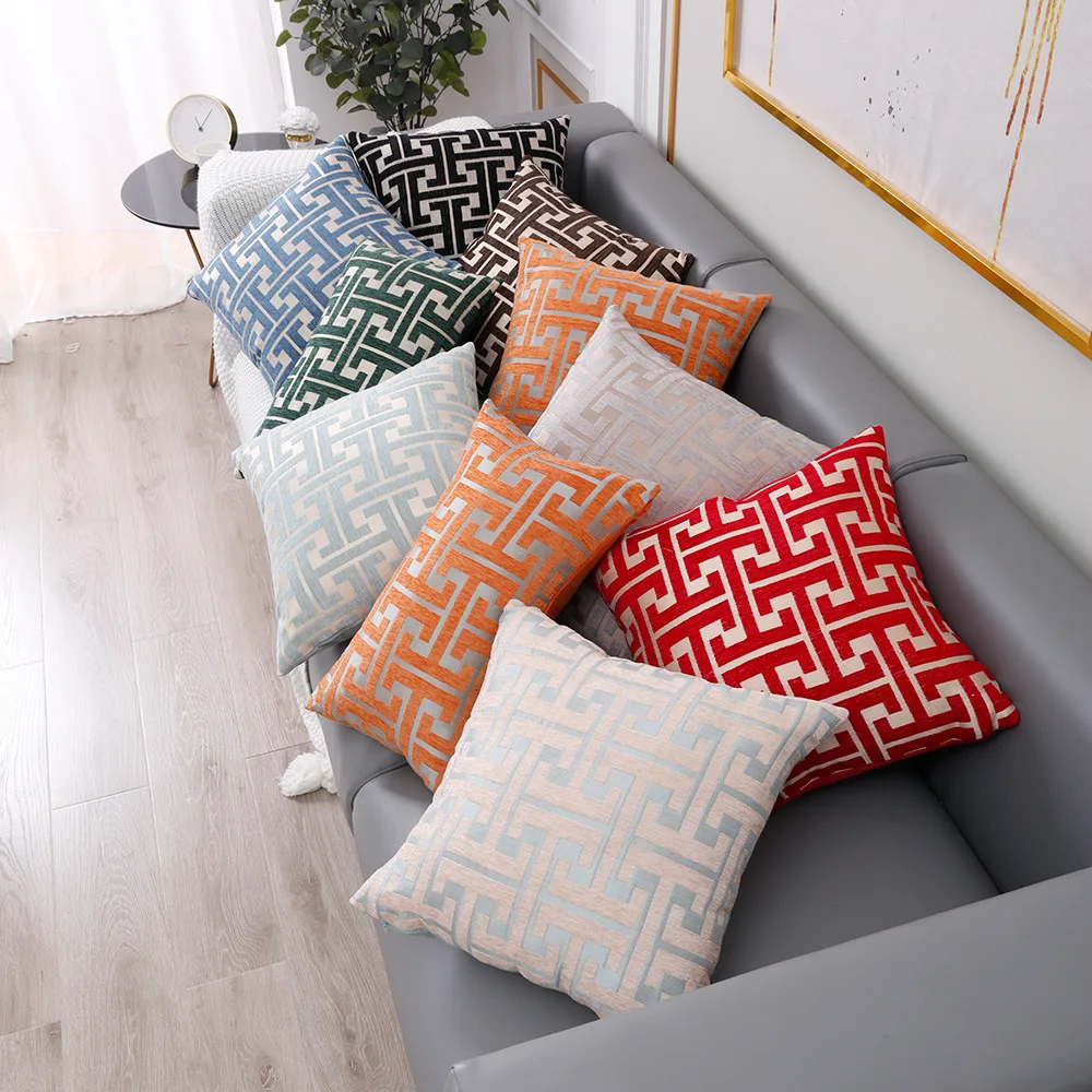 100%Polyester Jacquard Pillowcase Geometric Patterned Sofa Lumbar Pillow Covers For Spring, Summer, Autumn, And Winter Seasons
100%Polyester Jacquard Pillowcase Geometric Patterned Sofa Lumbar Pillow Covers For Spring, Summer, Autumn, And Winter Seasons