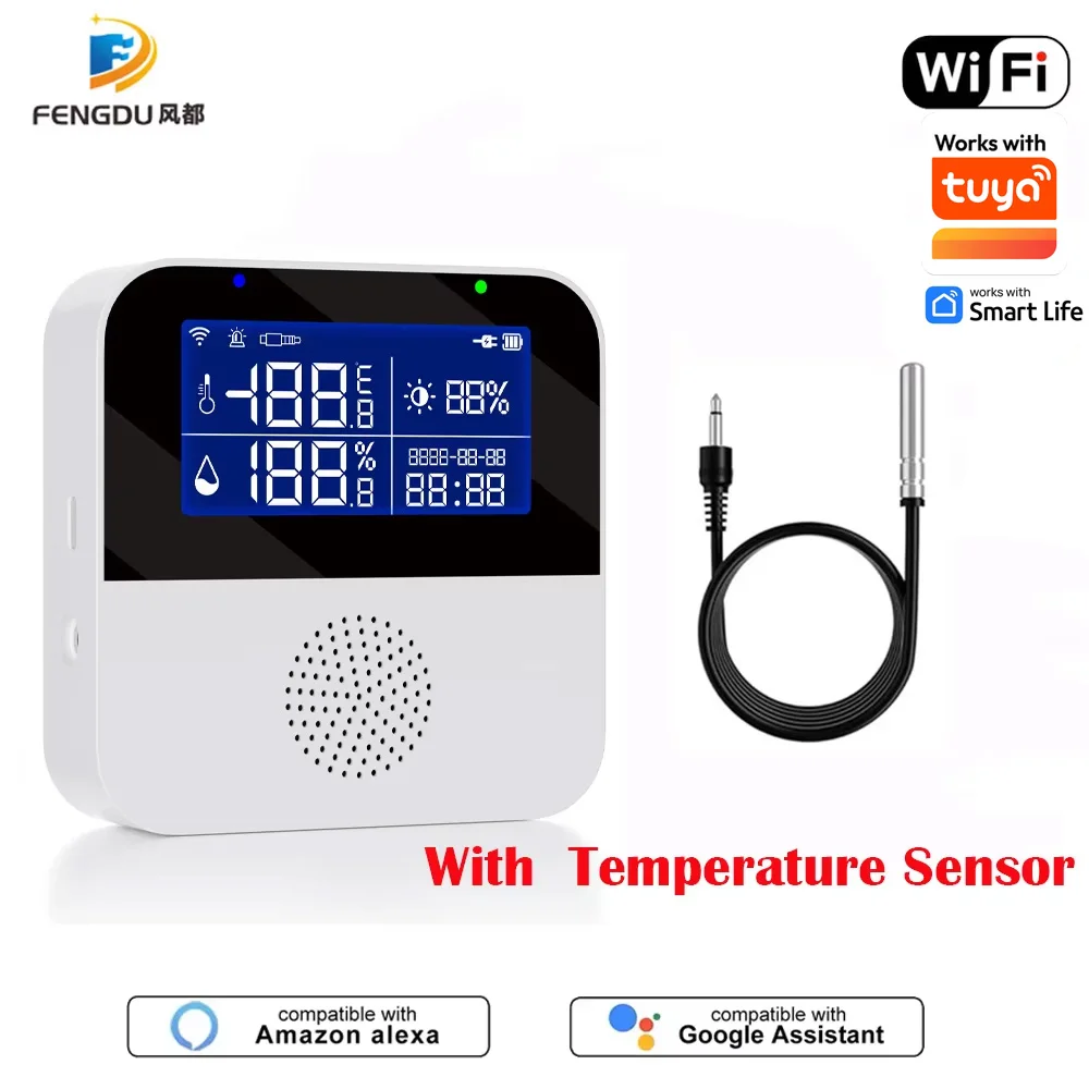 Works with tuya Wifi Smart Home Digital Indoor Hygrometer Thermometer Temperature and Humidity Monitor Sensor With LCD Display
Works with tuya Wifi Smart Home Digital Indoor Hygrometer Thermometer Temperature and Humidity Monitor Sensor With LCD Display