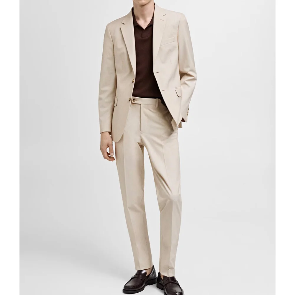 Элегантный мужской костюм, повседневный костюм из двух предметов, приталенный стильный и удобный костюм с пряжкой для мужчин, комплект костюмов
Элегантный мужской костюм, повседневный костюм из двух предметов, приталенный стильный и удобный костюм с пряжкой для мужчин, комплект костюмов