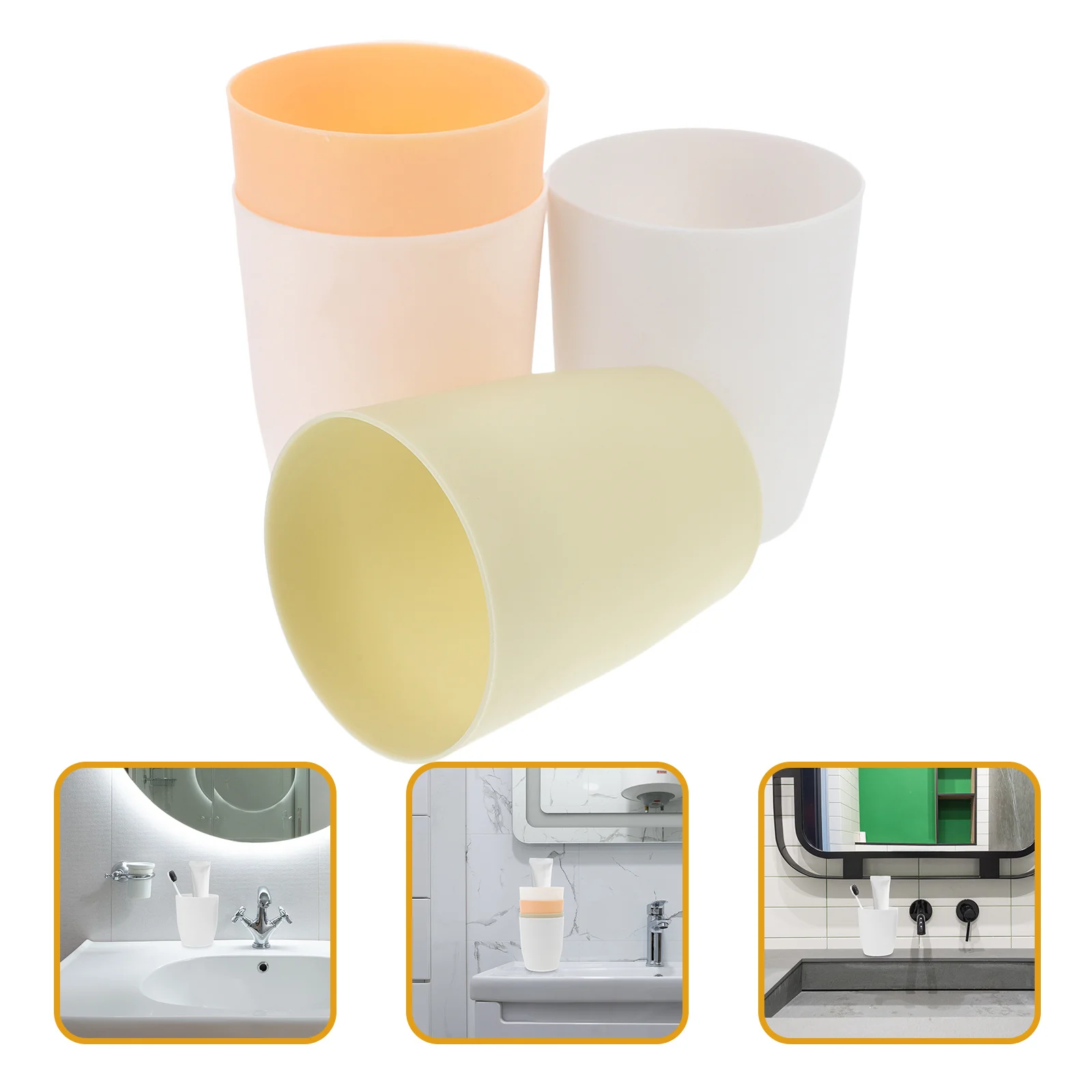 4Pcs Reusable Toothbrush Cups Plastic Bathroom Mouthwash Cup Multiuse Drinking Brush Holder Mug Toothbrush Cups 
4Pcs Reusable Toothbrush Cups Plastic Bathroom Mouthwash Cup Multiuse Drinking Brush Holder Mug Toothbrush Cups
