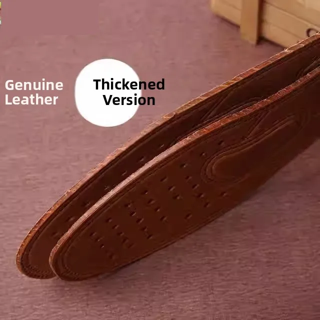 Thickened Sweat Absorbent Anti-Odor Breathable Durable Pigskin Sports Shoes Insoles for Men And Women Military Training Leath...
Thickened Sweat Absorbent Anti-Odor Breathable Durable Pigskin Sports Shoes Insoles for Men And Women Military Training Leath...