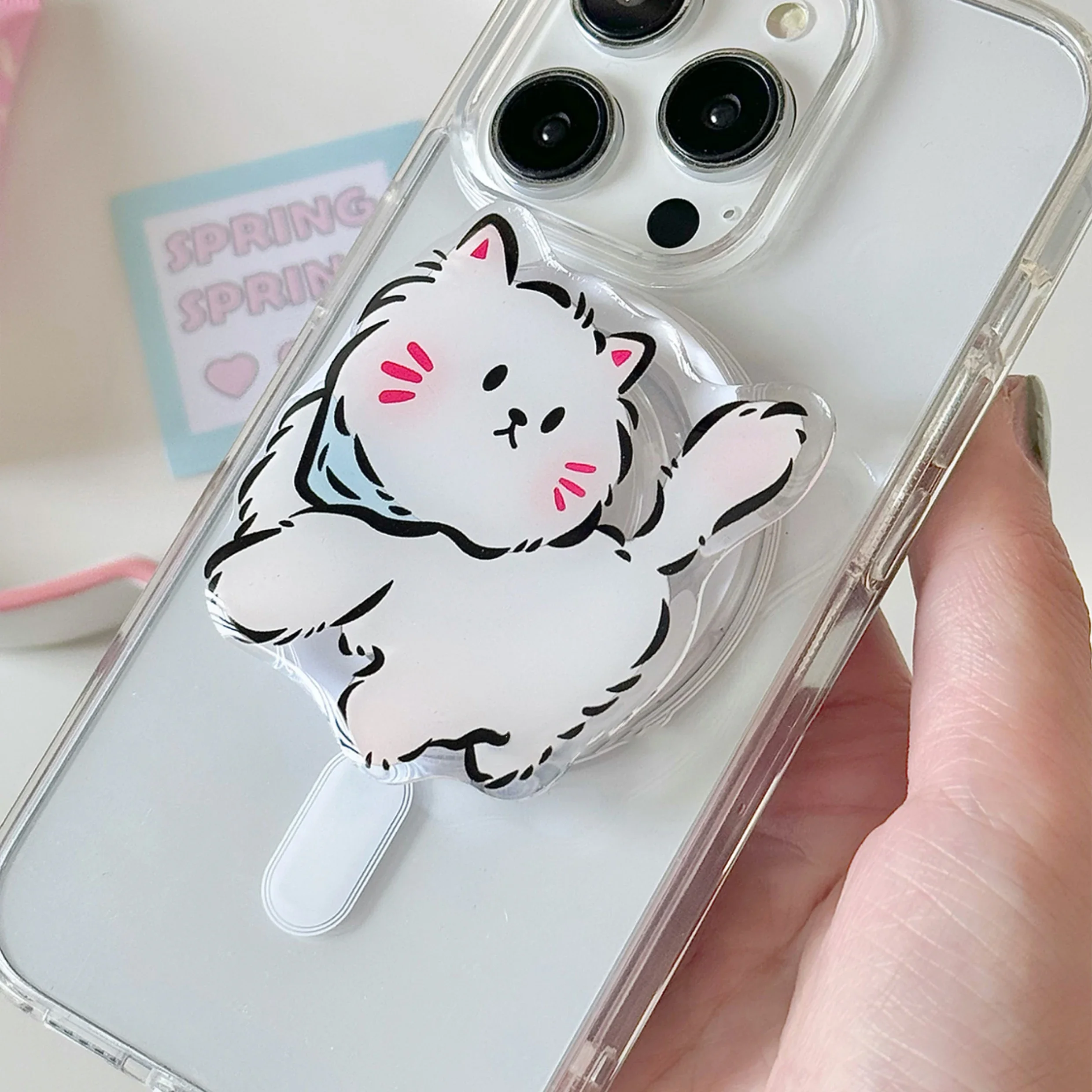 Корейский симпатичный мультяшный шарф кошка магнитный держатель для телефона держатель для IPhone 16 для планшета Magsafe Smart Tok
Корейский симпатичный мультяшный шарф кошка магнитный держатель для телефона держатель для IPhone 16 для планшета Magsafe Smart Tok