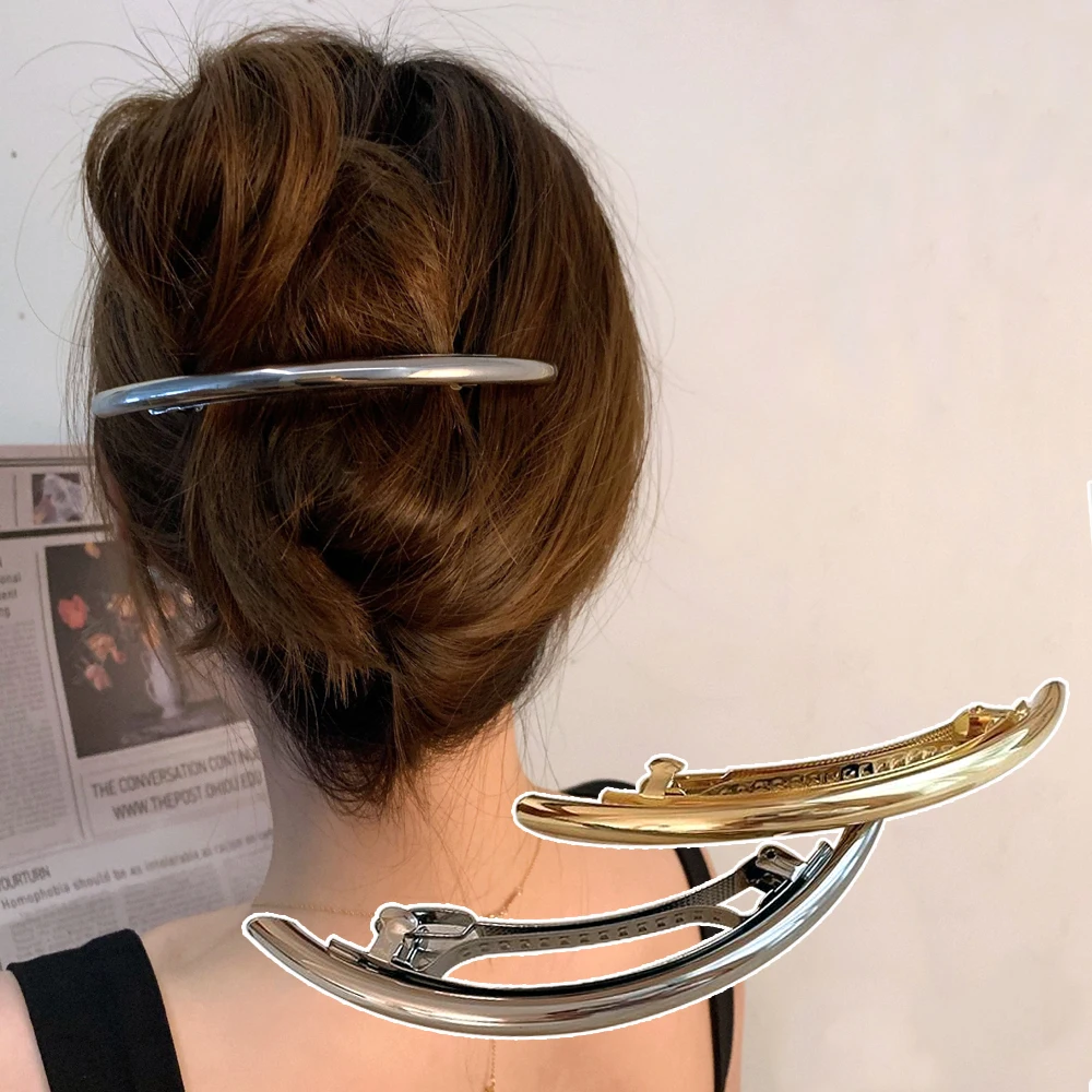 Minimalist Hair Barrettes Non-Slip Golden Retro Metal Spring Clips For Women Teen Girls Ponytail Holder
Minimalist Hair Barrettes Non-Slip Golden Retro Metal Spring Clips For Women Teen Girls Ponytail Holder