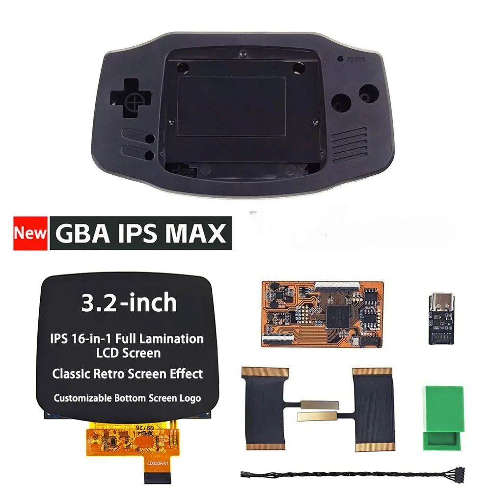 3.2-inch IPS MAX Laminated LCD Screen Kits With Dedicated Shell For GameBoy Advance GBA Custom Screen Logo Highlight IPS V4 MAX
3.2-inch IPS MAX Laminated LCD Screen Kits With Dedicated Shell For GameBoy Advance GBA Custom Screen Logo Highlight IPS V4 MAX