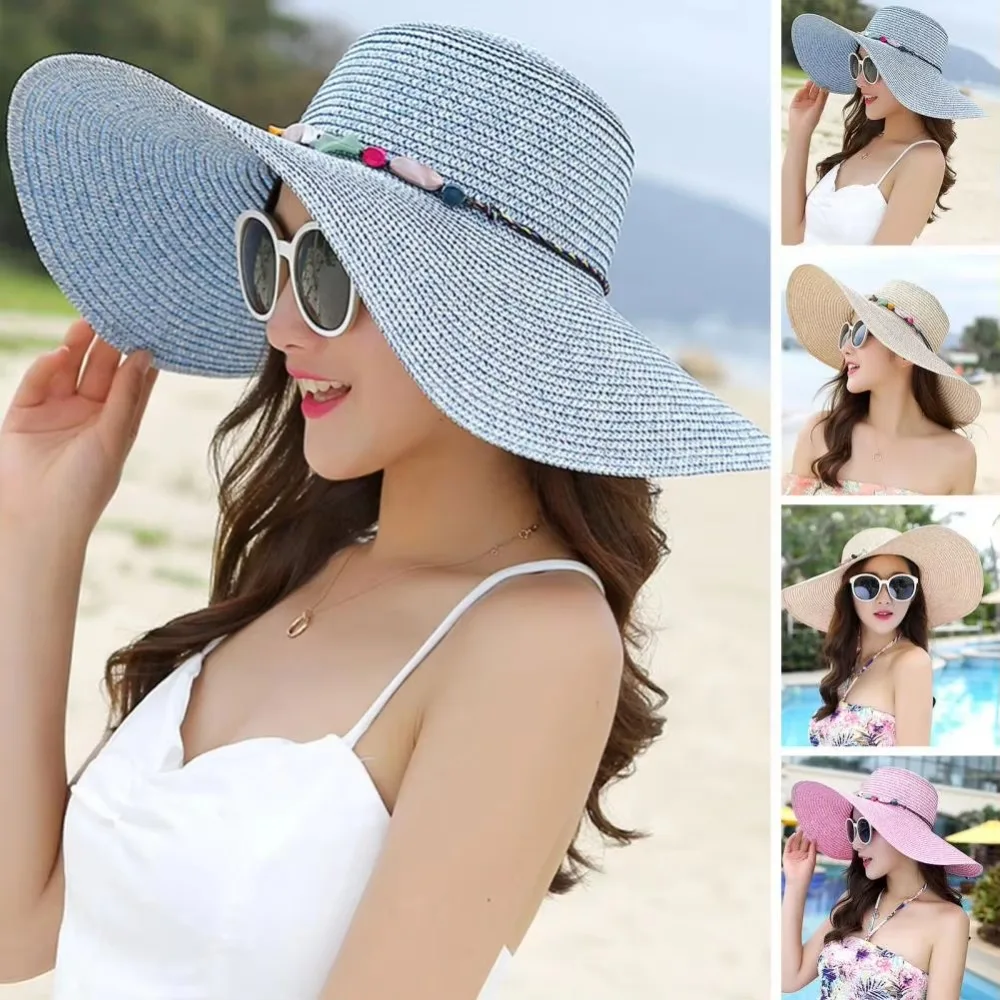 Fashion Foldable Women's Sun Hat Sun Protection Wide Brim Beach Hat Summer All-match Bucket Hat Travel
Fashion Foldable Women's Sun Hat Sun Protection Wide Brim Beach Hat Summer All-match Bucket Hat Travel
