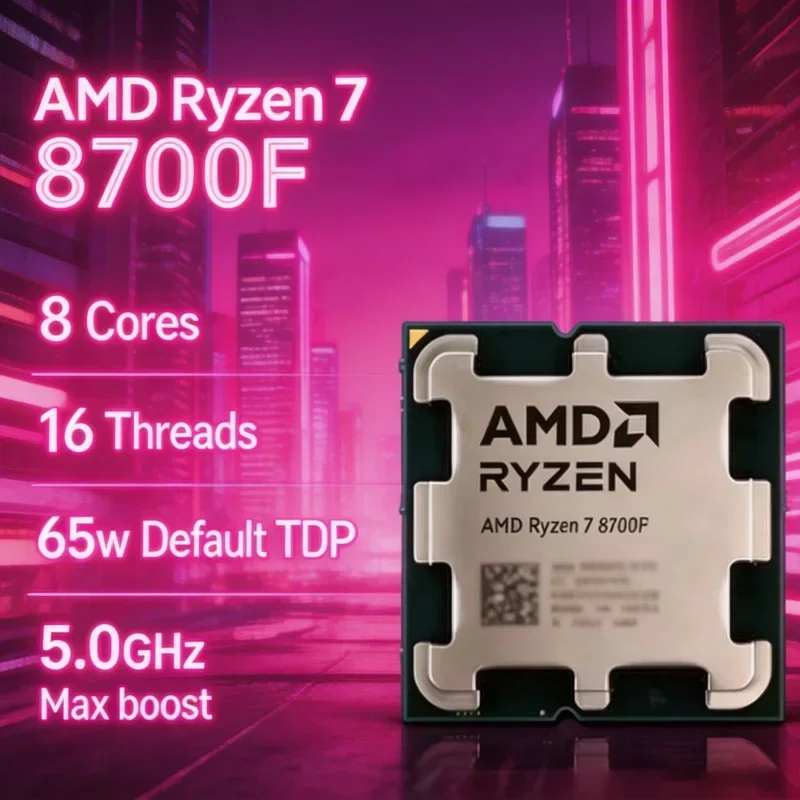 AM5 Socket AMD Ryzen 7 8700F Desktop Gaming CPU 8C16T 5.0GHz Max 16MB Cache 4nm Process DDR5 65W TDP Processor
AM5 Socket AMD Ryzen 7 8700F Desktop Gaming CPU 8C16T 5.0GHz Max 16MB Cache 4nm Process DDR5 65W TDP Processor