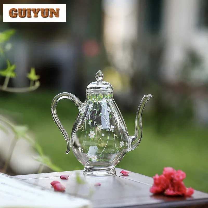 650ml Glass Handmade Decals Butterfly Teapot Retro Tea Infuser Pot Tea Brewing Kettle With Strainer Kung Fu Teaset Accessories
650ml Glass Handmade Decals Butterfly Teapot Retro Tea Infuser Pot Tea Brewing Kettle With Strainer Kung Fu Teaset Accessories