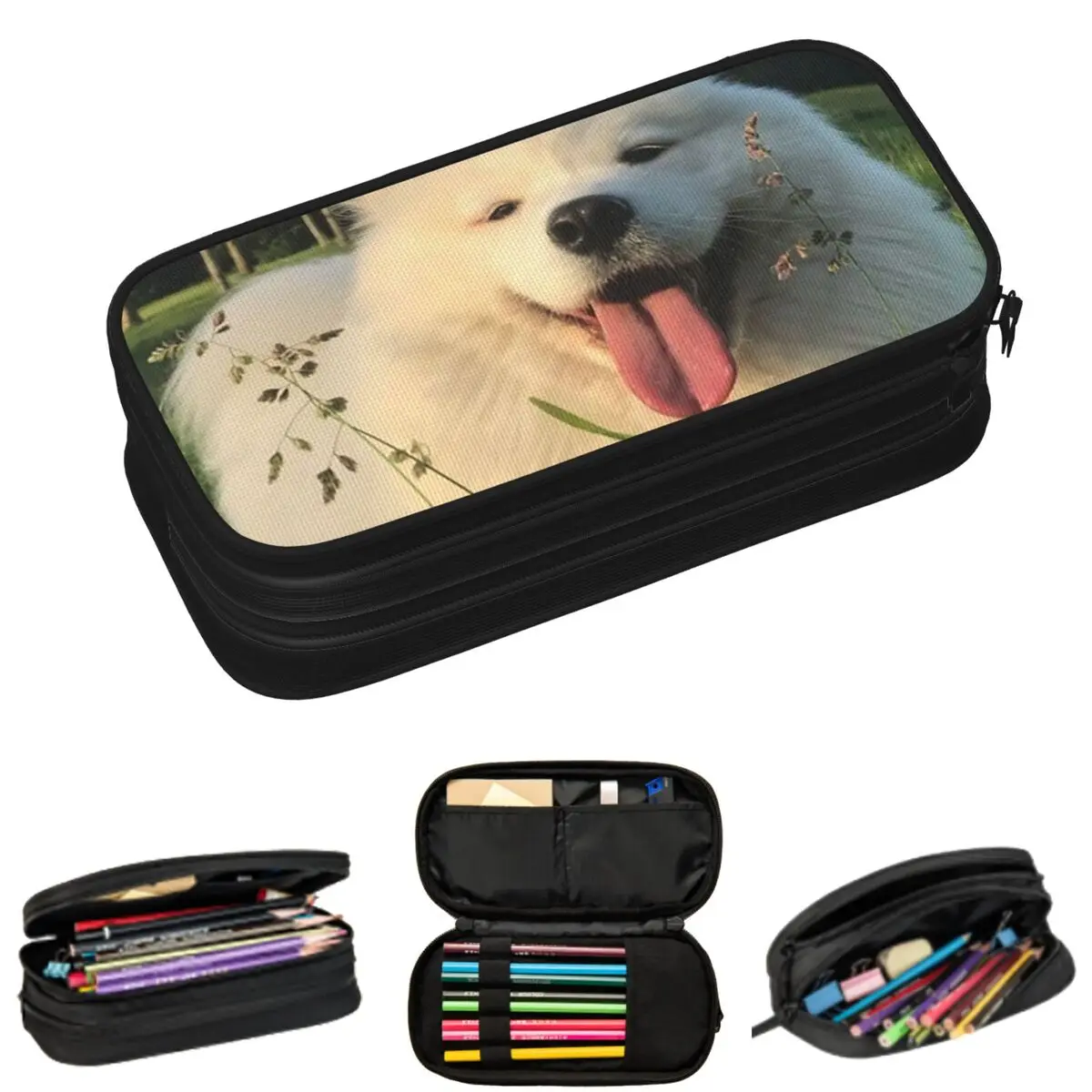 Милые пеналы с изображением щенка с вытянутым языком для студентов, подарочные пеналы-коробки, вместительные пеналы-косметички
Милые пеналы с изображением щенка с вытянутым языком для студентов, подарочные пеналы-коробки, вместительные пеналы-косметички