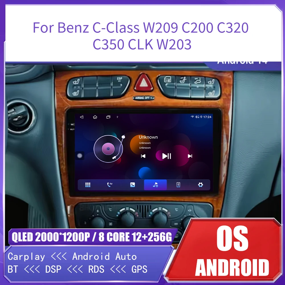 Android 16 Radio for Mercedes Benz C Class W203 C200 C320 C350 CLK W209 2002 - 2005 Car Audio Multimedia Player WiFi GPS Navi
Android 16 Radio for Mercedes Benz C Class W203 C200 C320 C350 CLK W209 2002 - 2005 Car Audio Multimedia Player WiFi GPS Navi